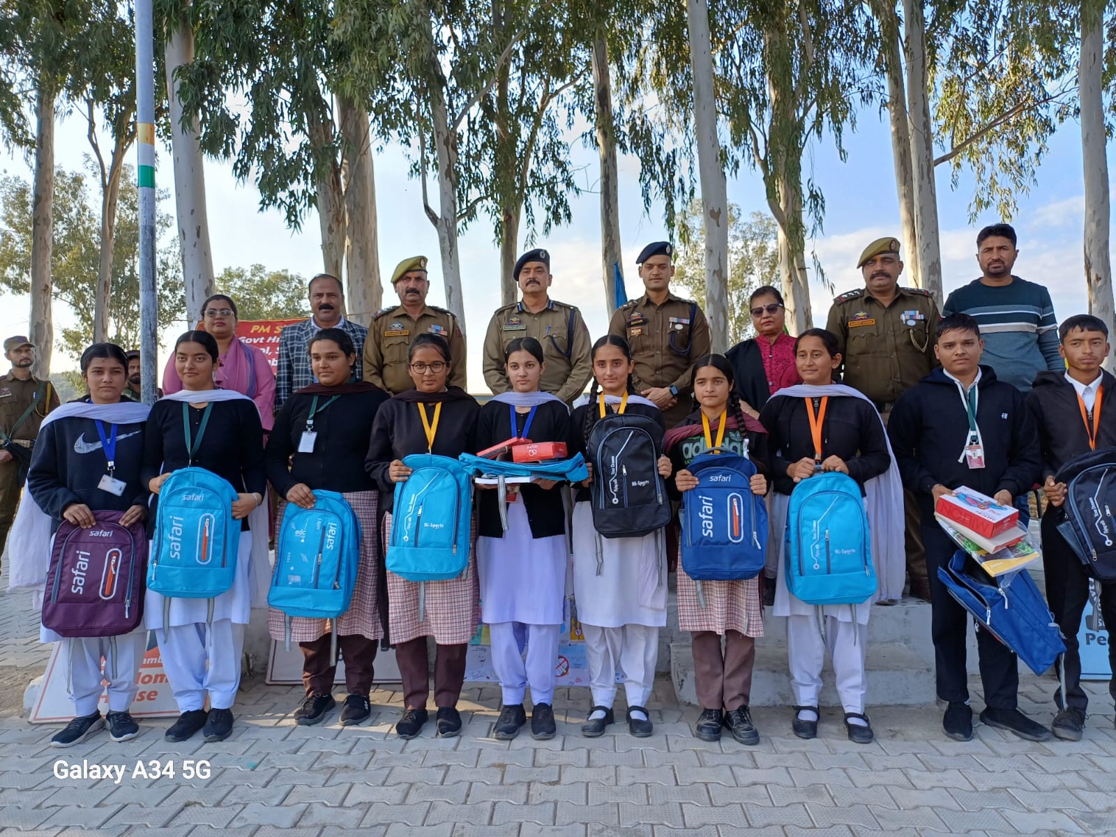 'JKP Handed over stationary items to GHSS Sumb & GHSS Beinglad in Samba'